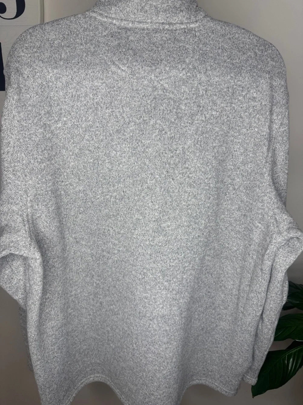 Izod Heather Gray Quarter-Zip Knit Pullover NWOT